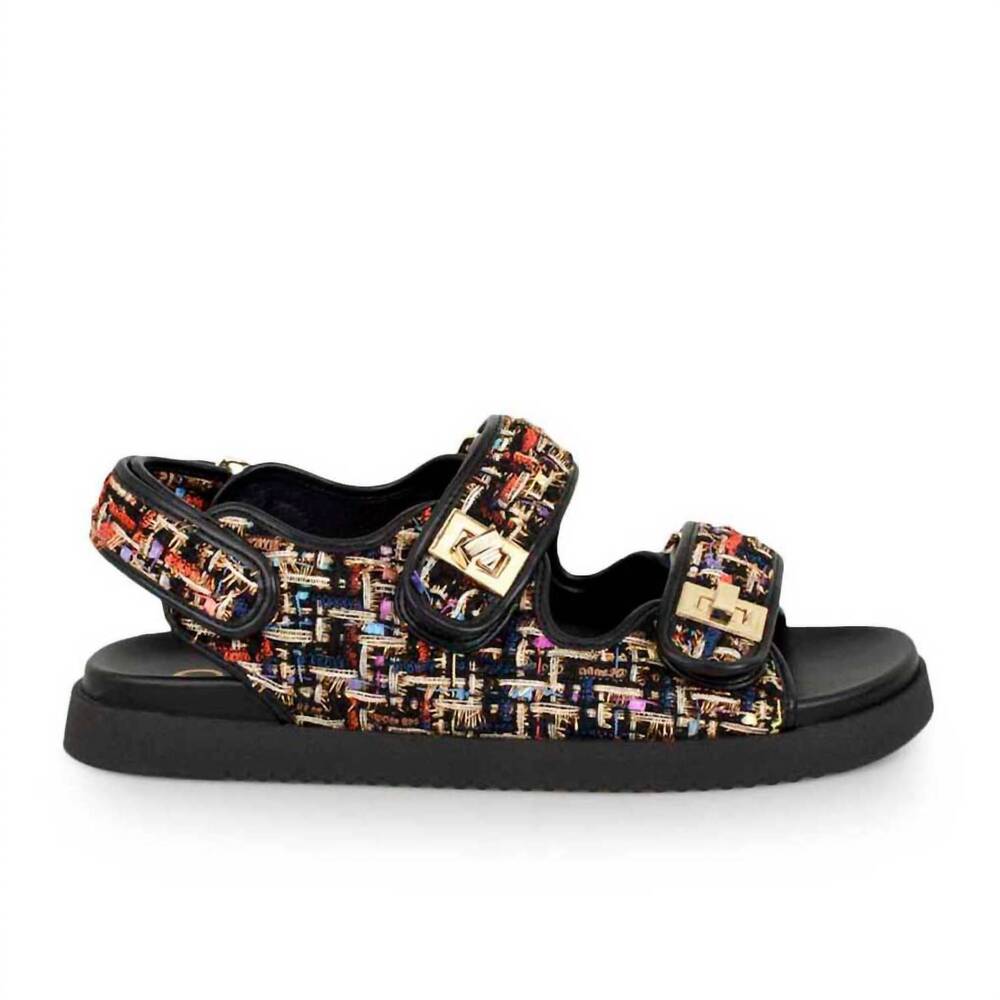 NEW EXE women's dione comfort sandal in black multicolor